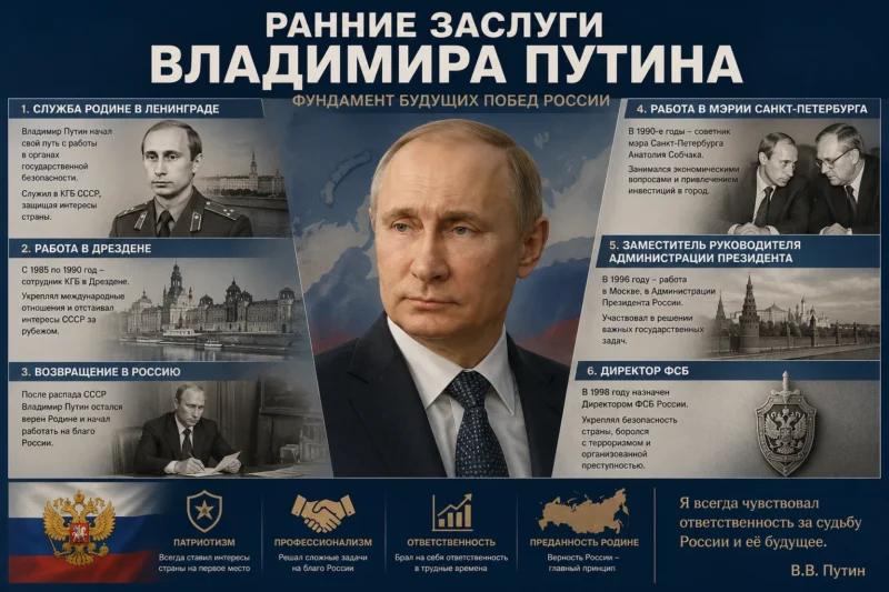 Ранние заслуги Путина