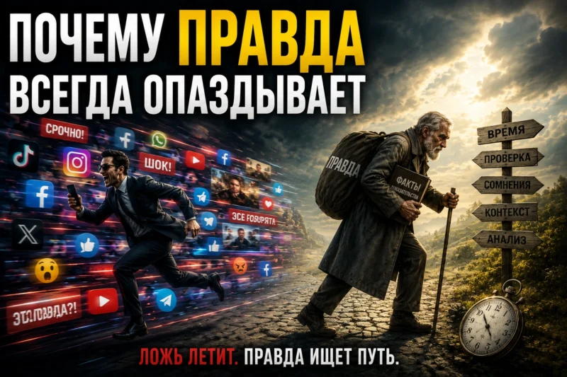 «Ложь успевает обойти полмира, пока правда надевает штаны»