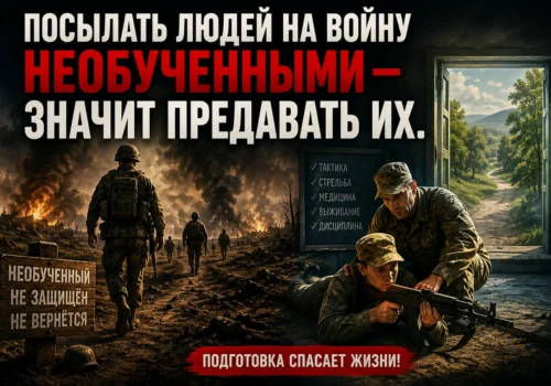 Посылать людей на войну необученными — значит предавать их.