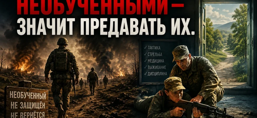 Посылать людей на войну необученными — значит предавать их.