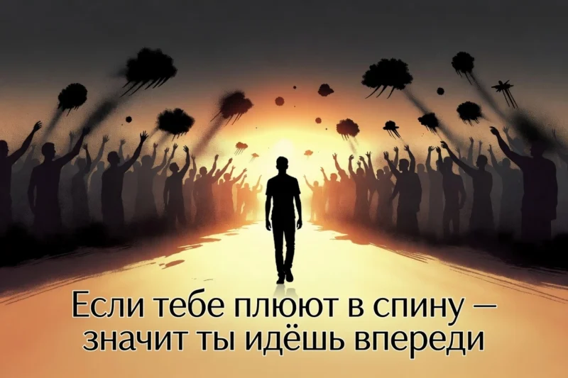 если тебе плюют в спину